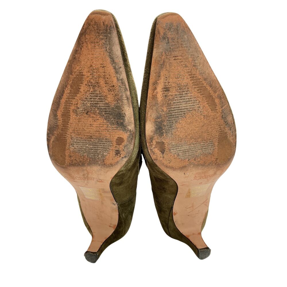 J Crew Suede Green Stevie Pull On Boots Size 8 - Picture 6 of 6